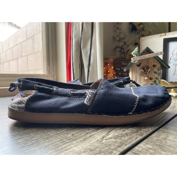 BOBS from SKECHERS Women's Navy Memory Foam Shoes Flats W7.5 boat 37790 - Picture 4 of 6